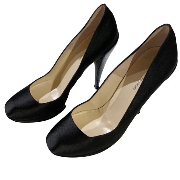 Nicholas Kirkwood Python Heel Platform Pumps 7.5 Black NEW - Picture 7 of 10